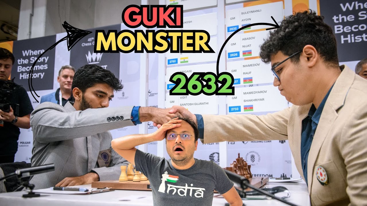 When you are caught in Gukesh's opening prep | Gukesh vs Aydin Suleymali | India vs Azerbaijan