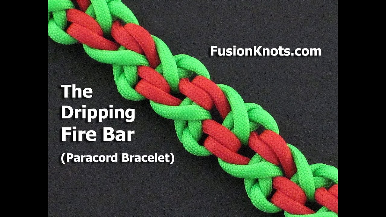How to Make the Dripping Fire Bar, Paracord Bracelet by TIAT