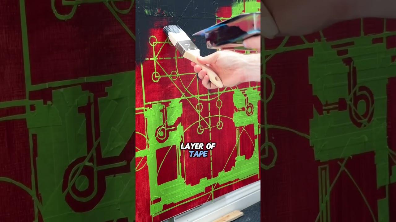 Используйте этот трюк с малярным скотчем для своего следующего произведения искусства! Всегда акк...