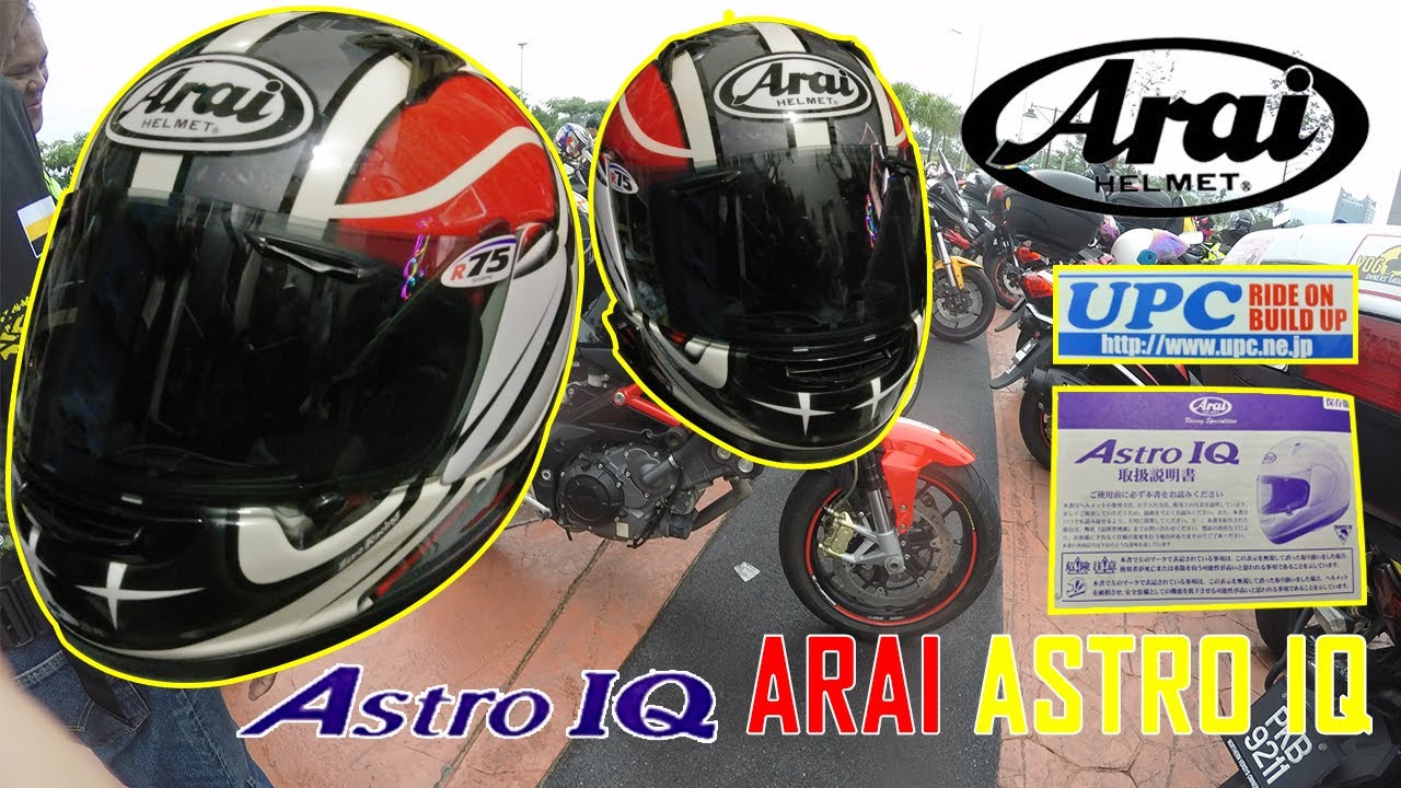 Arai Astro-IQ Zero Red Helmet R75 SHAPE