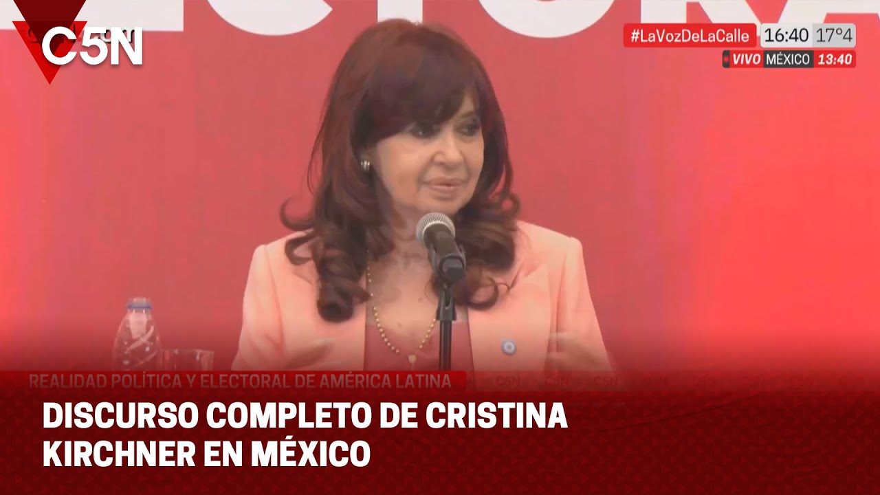 DISCURSO completo de CRISTINA KIRCHNER en el CURSO “REALIDAD POLÍTICA y ELECTORAL de AMÉRICA LATINA”