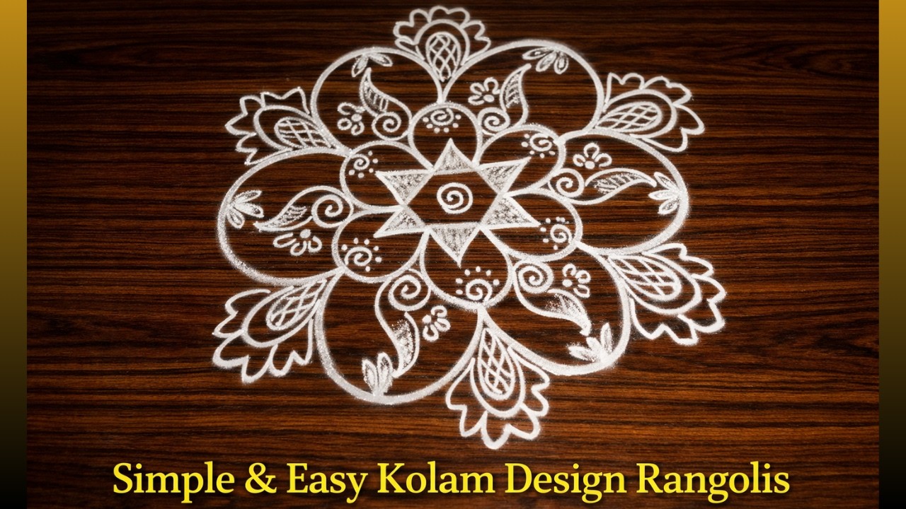 simple & easy kolam design rangolis shivaratri special