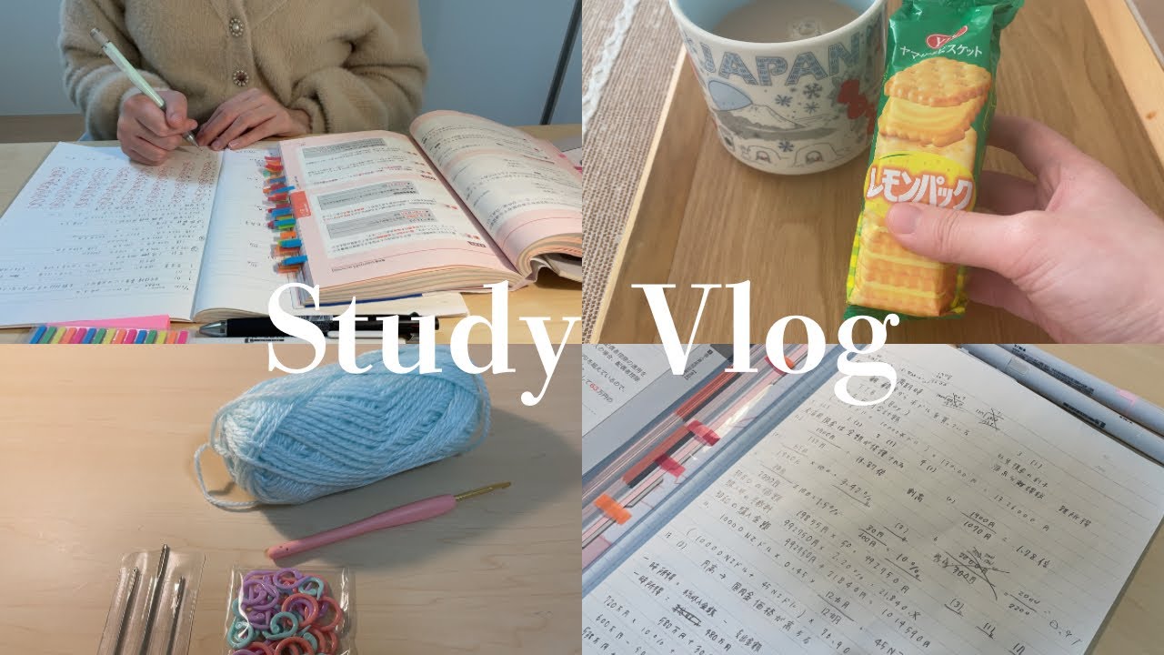 Study Vlog)FP3級受験に向けて勉強した日📚/FP/資格勉強