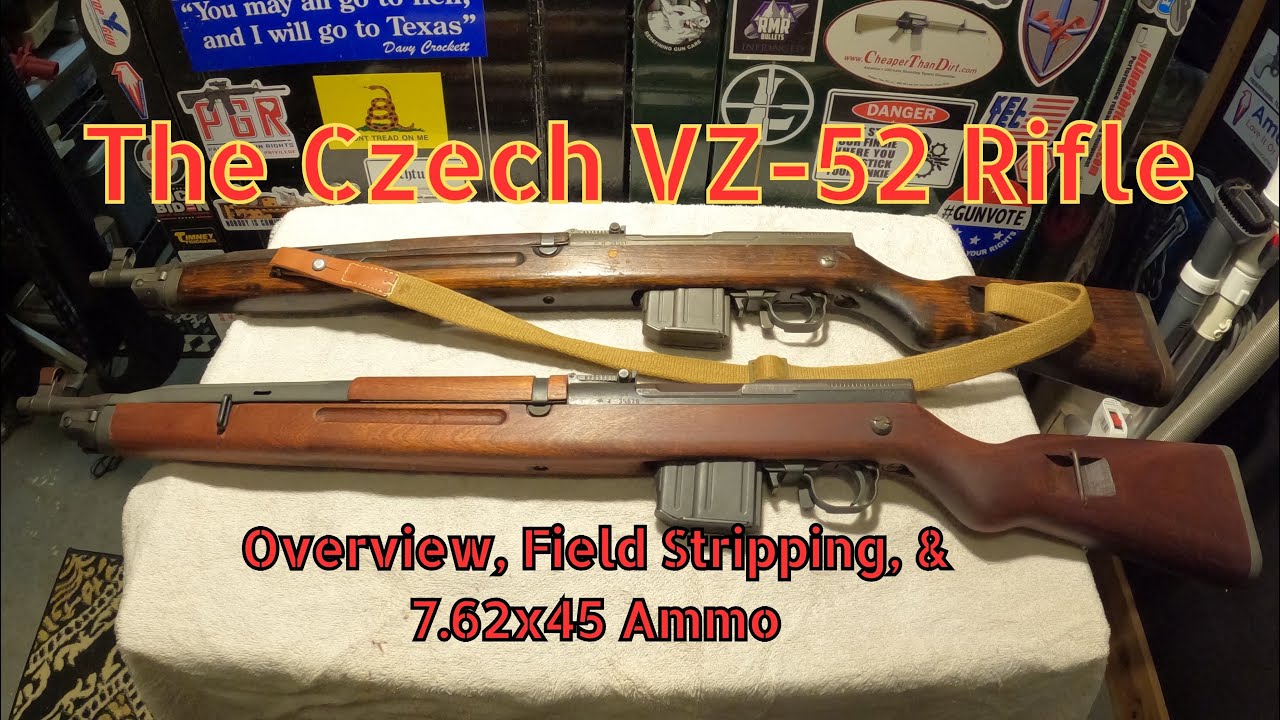 The Czech VZ 52 Rifle -- Overview, Field Stripping, and 7.62x45 Czech Ammo
