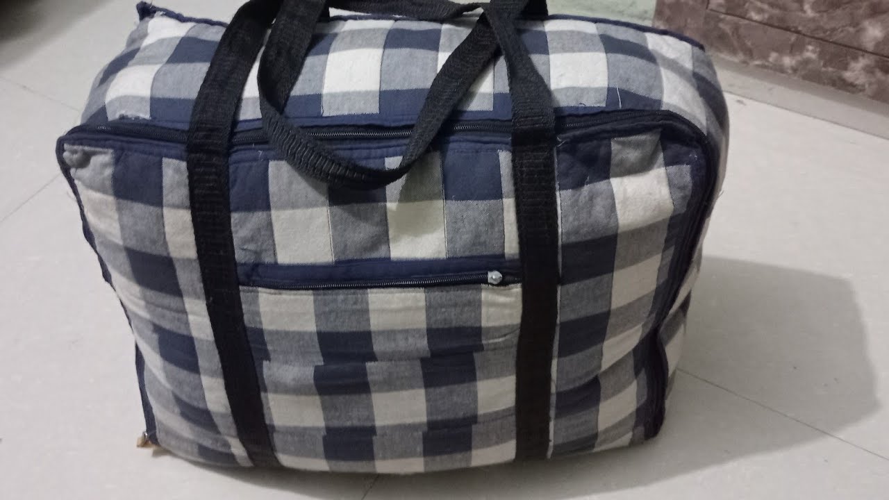 Travelling bag, पुरानी बेडशीट से बनाएं बड़ा सा बैग, बनाना बहुत ही आसान@PoonamBuoutique 2754