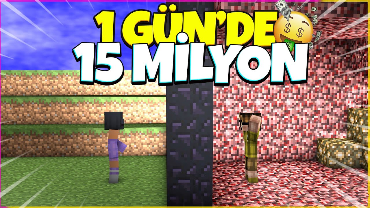 MİNECRAFT SONOYUNCU TİTANYUM - EFSANE PARA KASMA TAKTİĞİ 1 GÜN'DE 15M