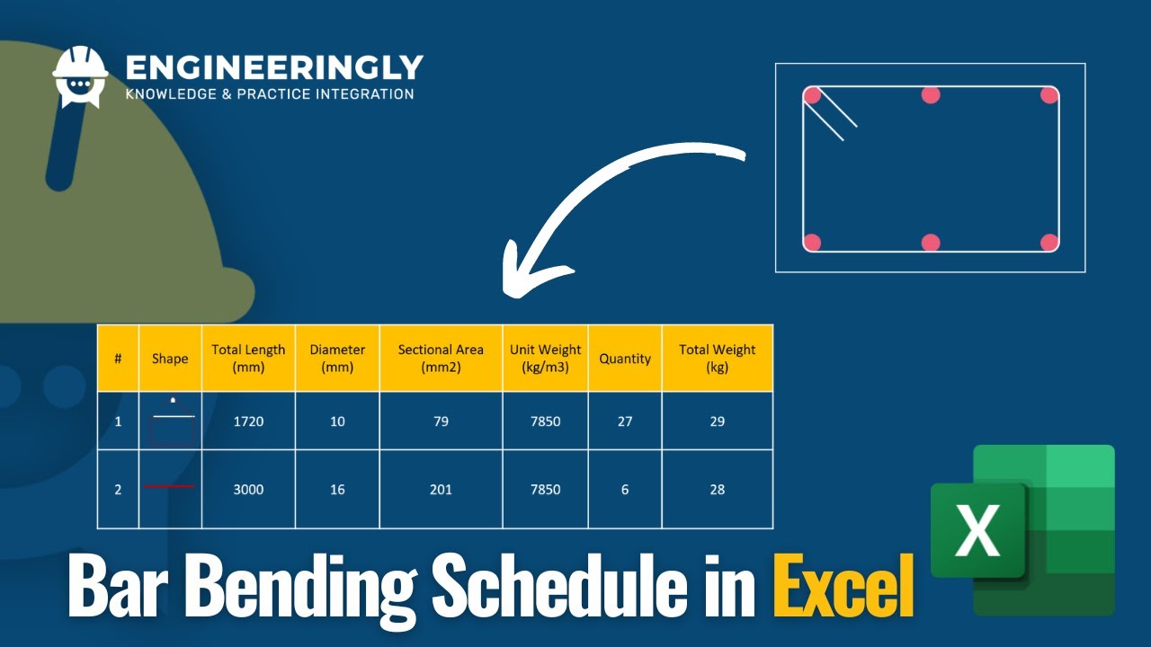 Bar Bending Schedule using Excel | Step-by-Step Tutorial
