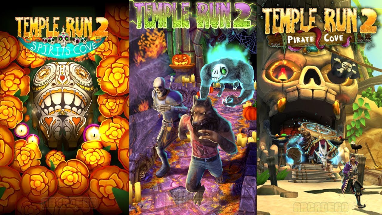 Temple Run 2 Spirits Cove VS Temple Run 2 Pirate Cove vs Temple Run 2 Spooky Summit
