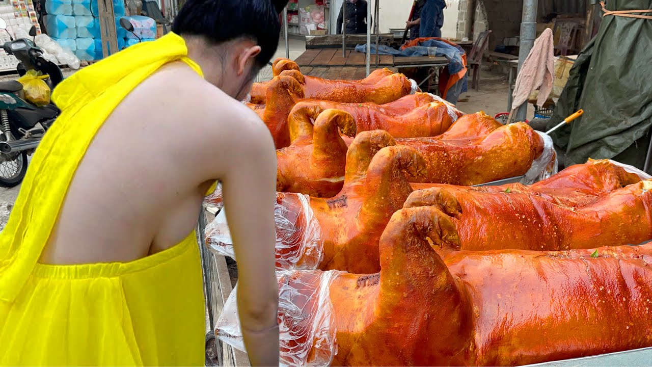 The best roasted pork in Northern Vietnam, served whole.