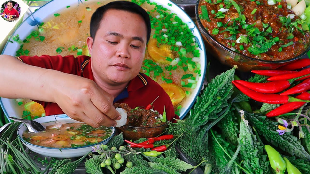 ลาบเหนียวกุ้งสดสูตรคำข้าวหัก แกล้มมะระขี้นกกัดพริกหน่วย ซดน้ำต้มนัวๆ แซ่บคักอิหลี