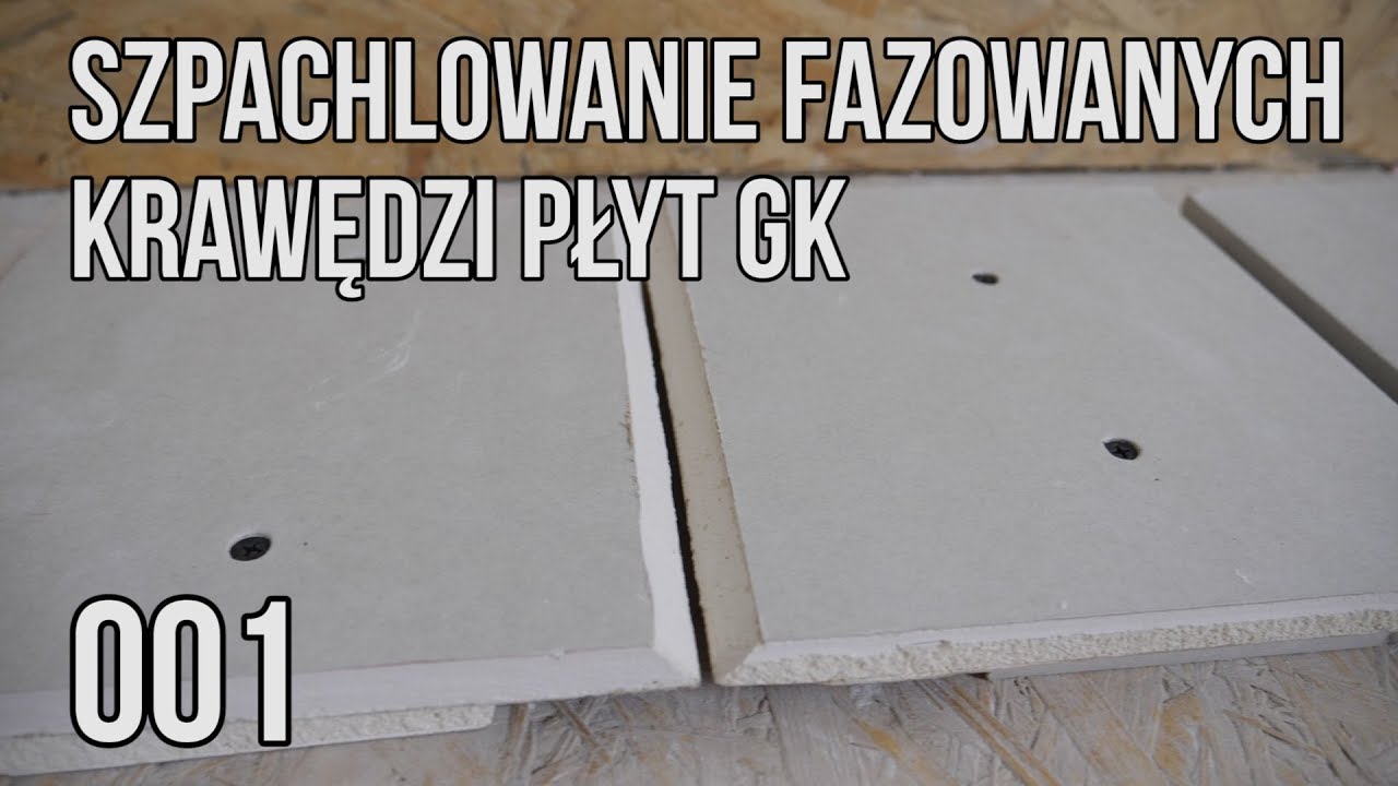 Szpachlowanie fazowanych krawędzi płyt GK