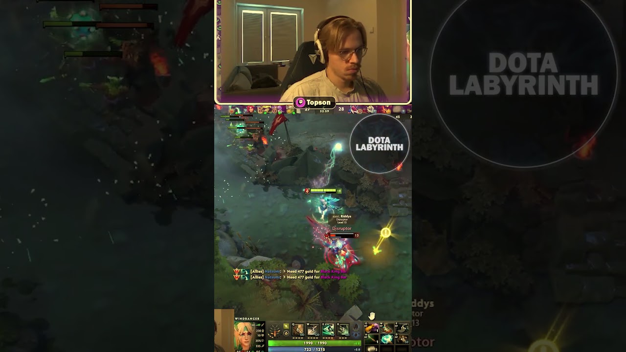 Topson's No Scope in Fog on Windranger is CRAZY in Dota 2 #dota2 #gaming #outplay