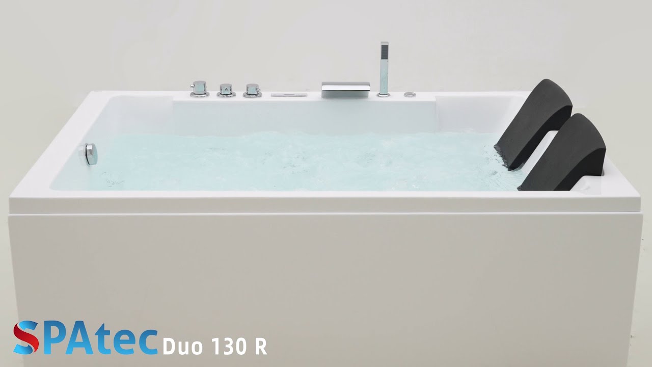 Whirlpool-Badewanne Spatec Duo 130 Rechts