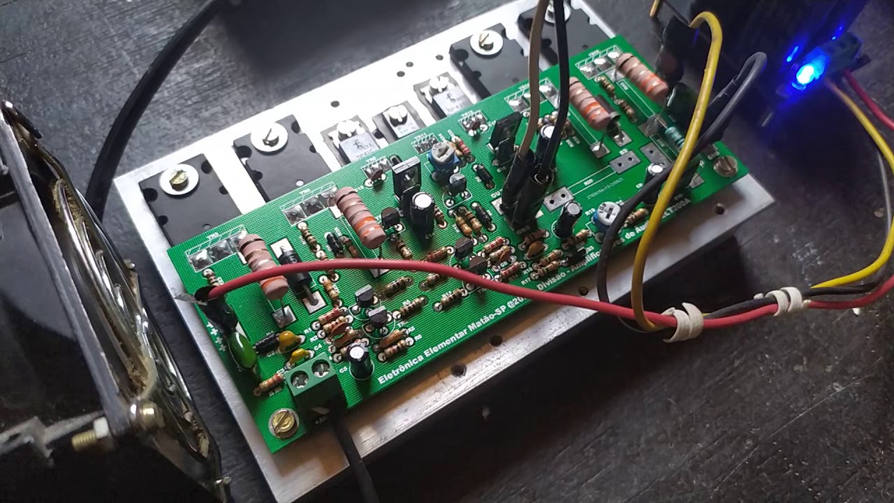 Amplificador de áudio 200w ELT200A baixa distorção