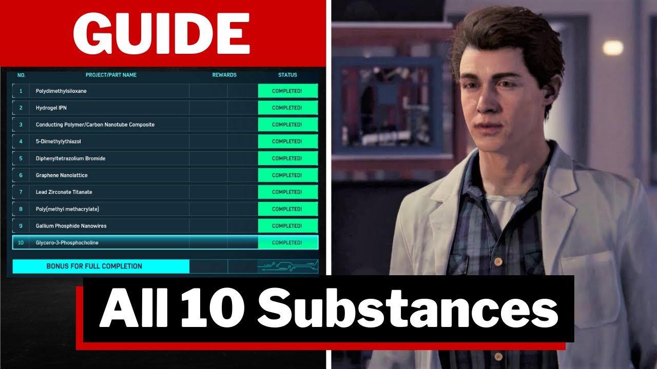 Marvel's Spider Man - All 10 Substance Puzzles (FAST)