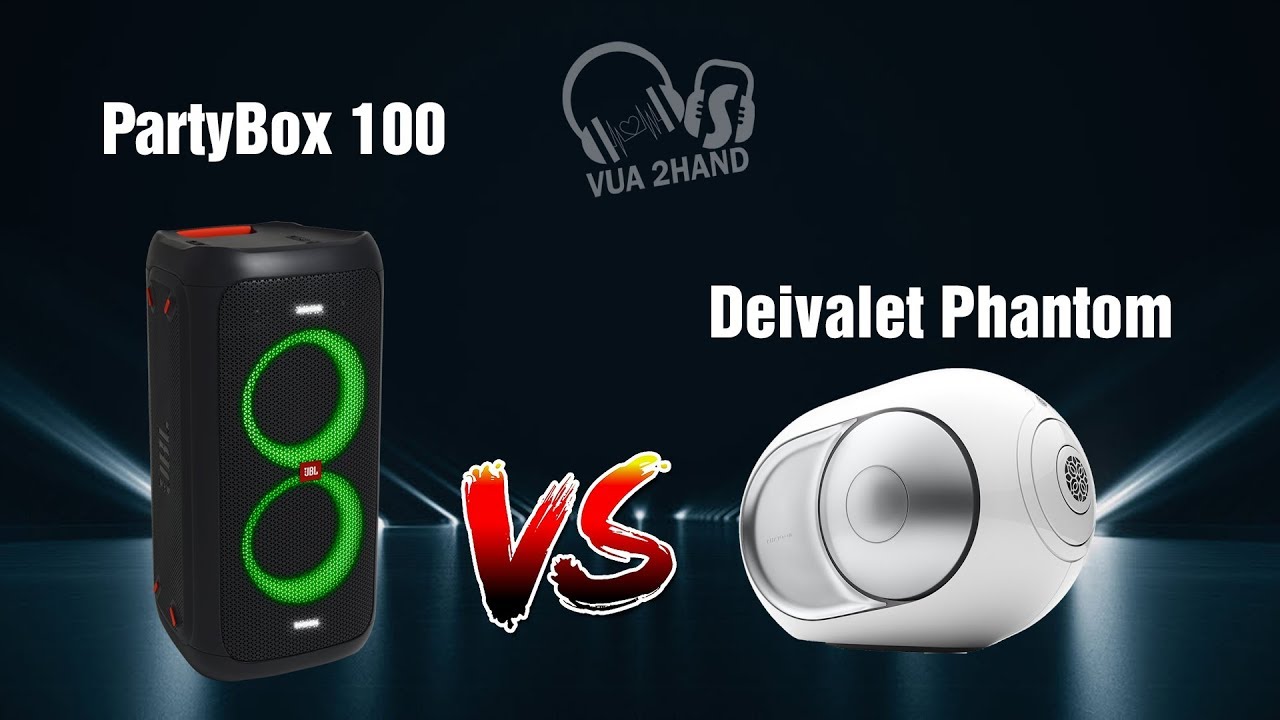JBL PARTYBOX 100 vs DEVIALET PHANTOM SILVER -  BASS solo