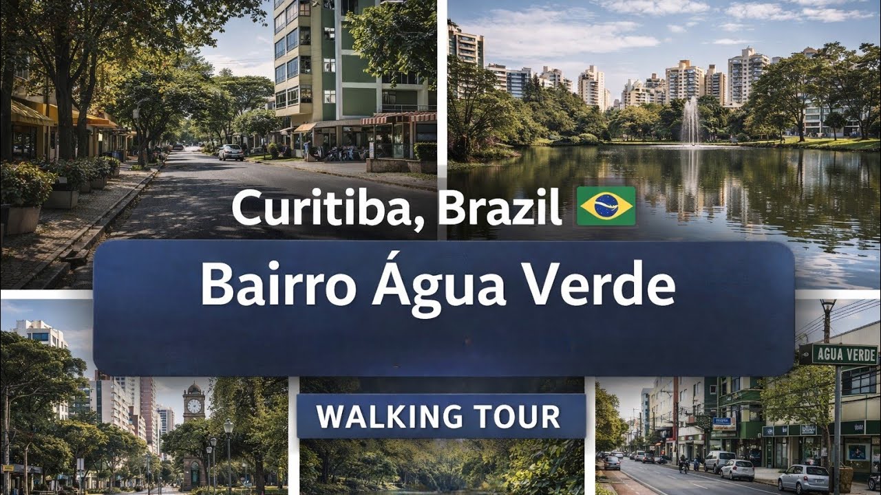 Bairro Água Verde | Curitiba, Brasil 🇧🇷 | Walking Tour Sem Cortes | 4K