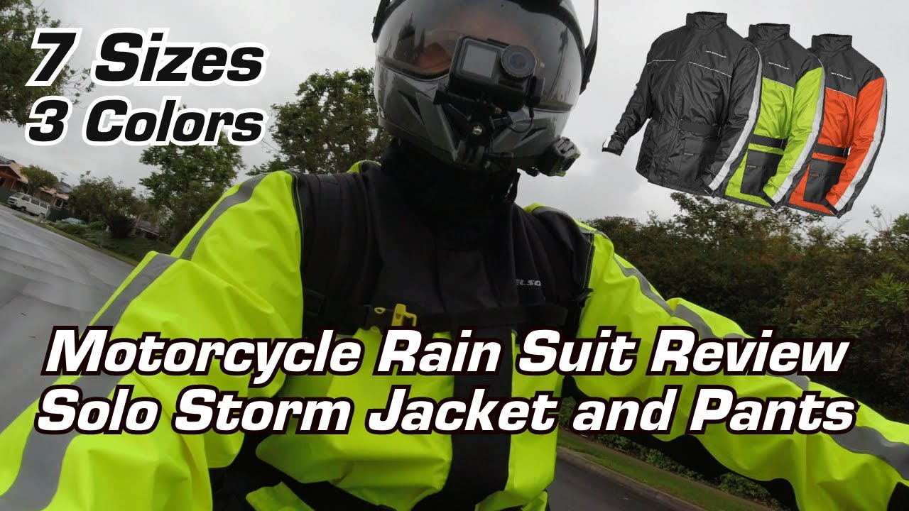 Motorcycle Rain Suit Review | Solo Storm Jacket and Pants Sold Separately | ​⁠