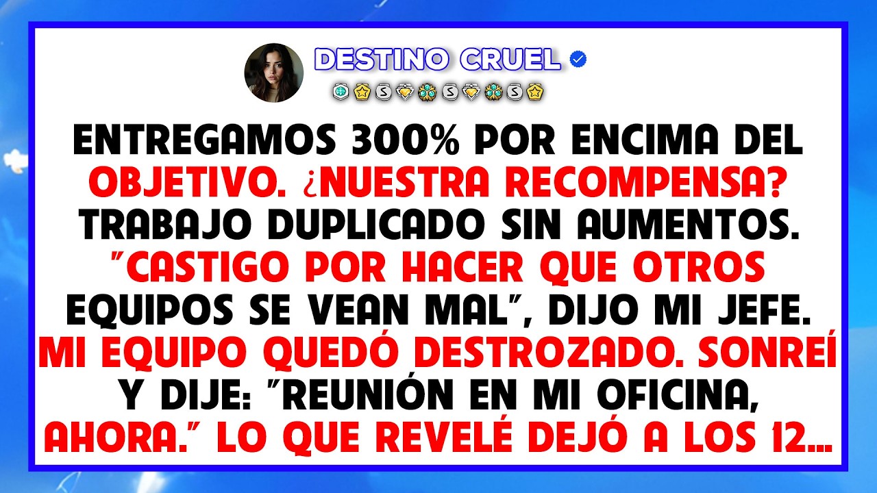 Mi equipo ganó todo, pero en vez de recibir recompensas, fue castigado. Entonces hice una llamada