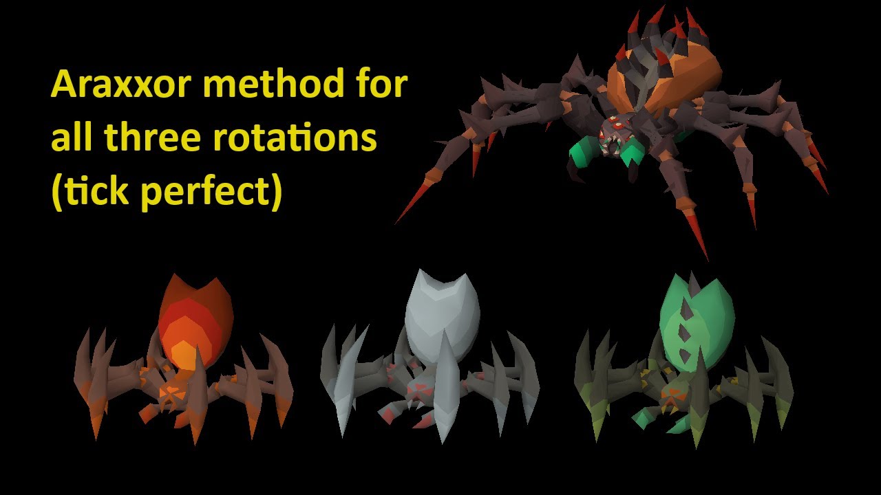 OSRS: Tick perfect Araxxor methods for all three rotations