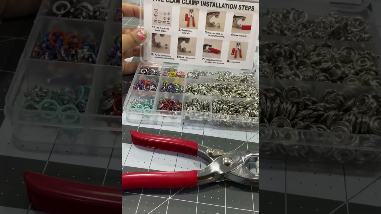 Pinza para pegar broches de metal