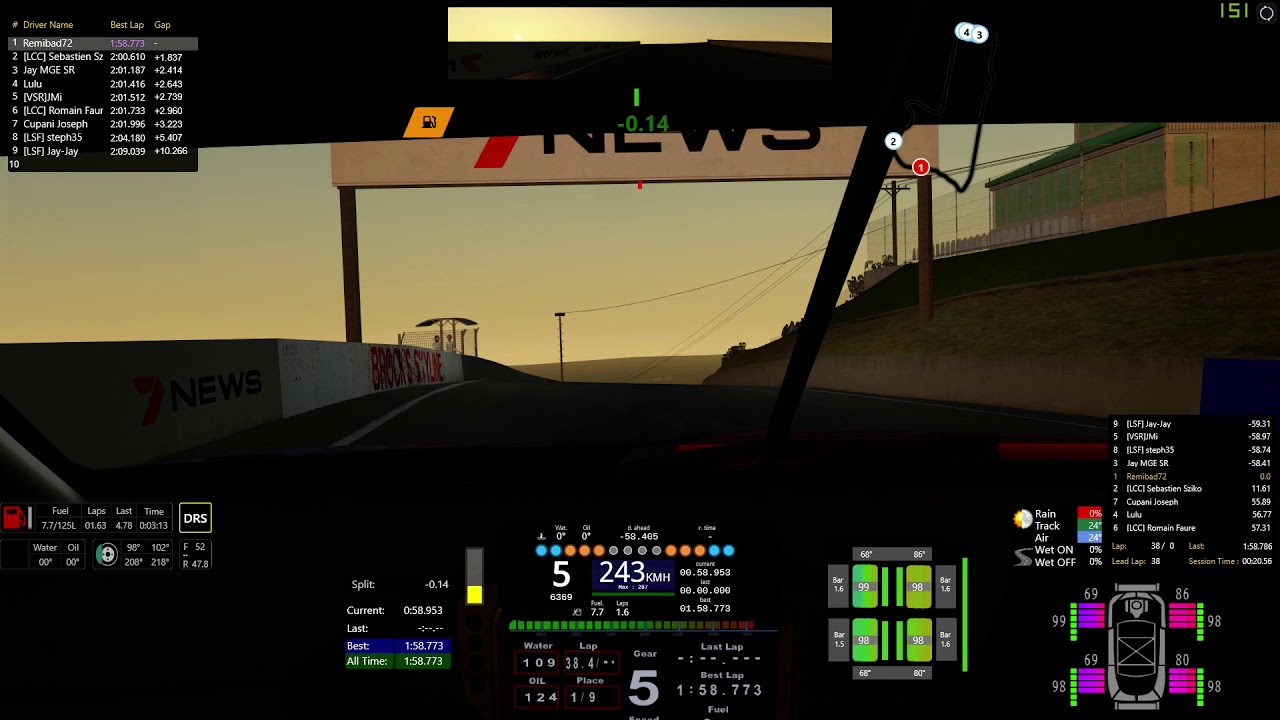 rF2 - BMW M6 GT3 - Bathurst ESL 2021 - 1:58.560