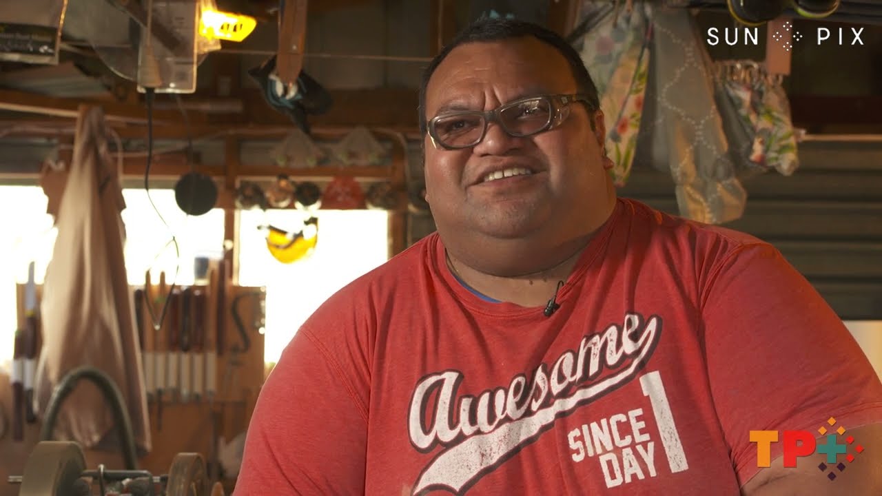 Rotuman Carpenter carrying on the tradition of war club carving