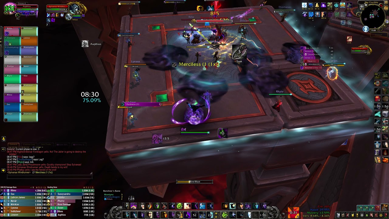 Mythic Sylvanas Kill - Shadow Priest PoV