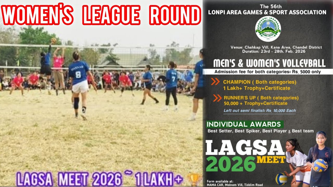 LONGJA vs MOLJOL// WOMEN'S League final match// LAGSA MEET 2026// 1 Lakh + 🏆 #volleyball