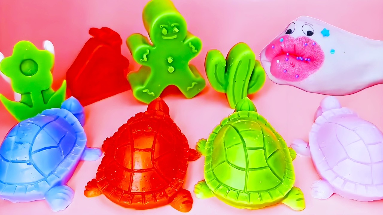 ASMR Convenient to eat two-dimensional snacks, children's food 🍦🍧🐢🍬 #snacks #candy #sweet #fun