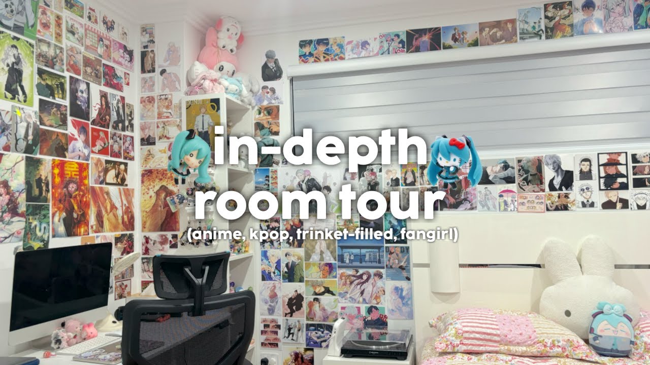 my in-depth room tour 2025 (anime, kpop, trinket-filled, fangirl room)