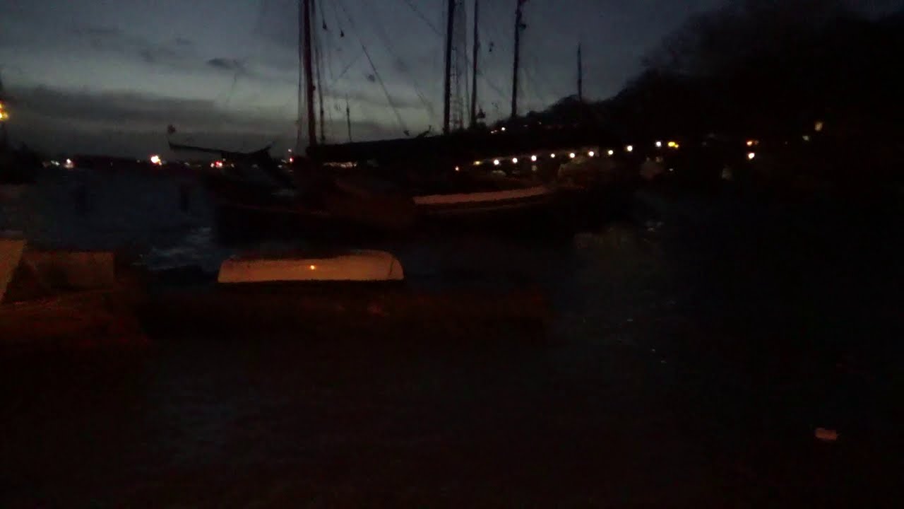 Hamburg: Sturmtief "Sabine" & Hochwasser im Museumshafen Övelgönne # 10.02.2020