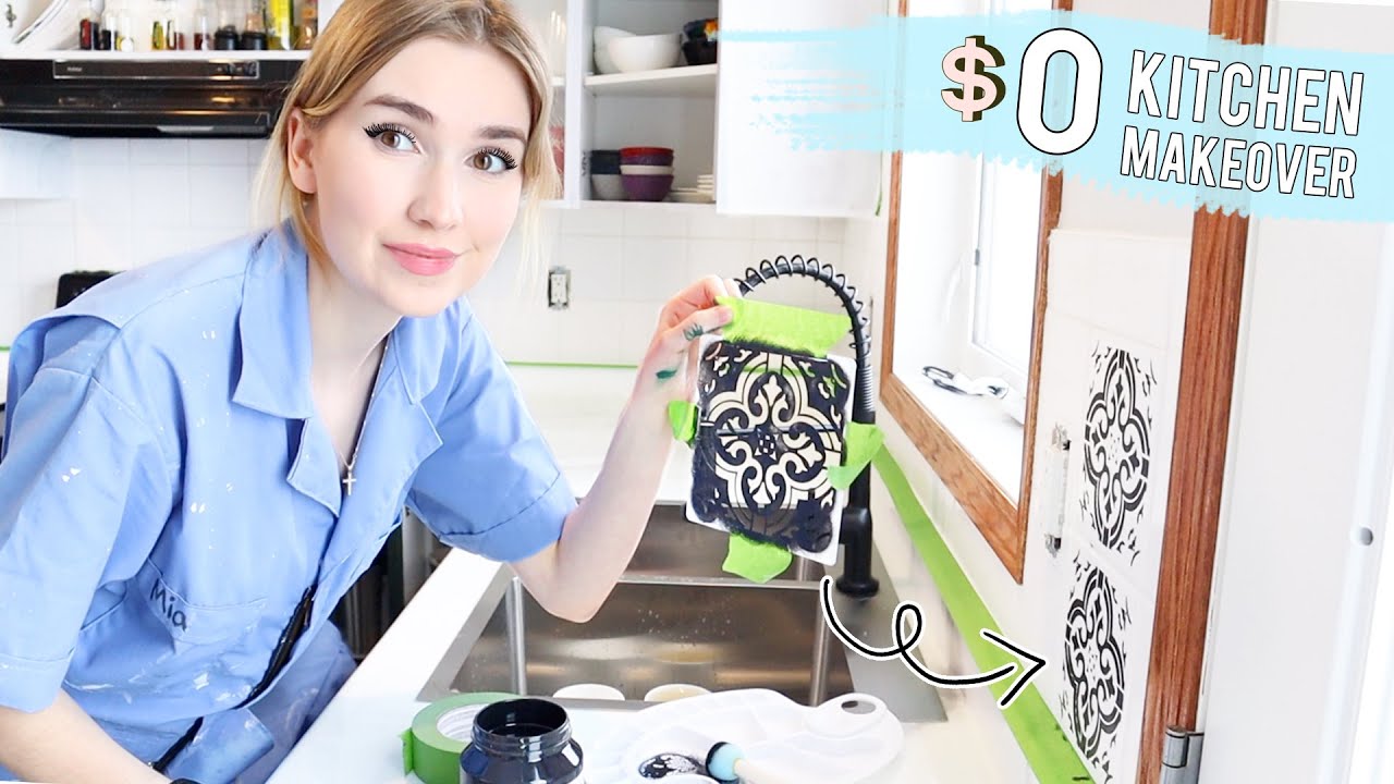 I Spent NOTHING On This Kitchen Makeover !! HOW?!?