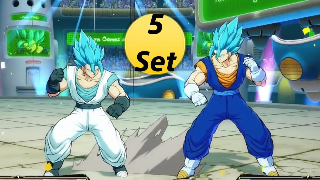 DBFZ 5 Set 🍊 SSB Vegito Goku Trunks vs 😈 SSB Vegito Kefla Zamazu