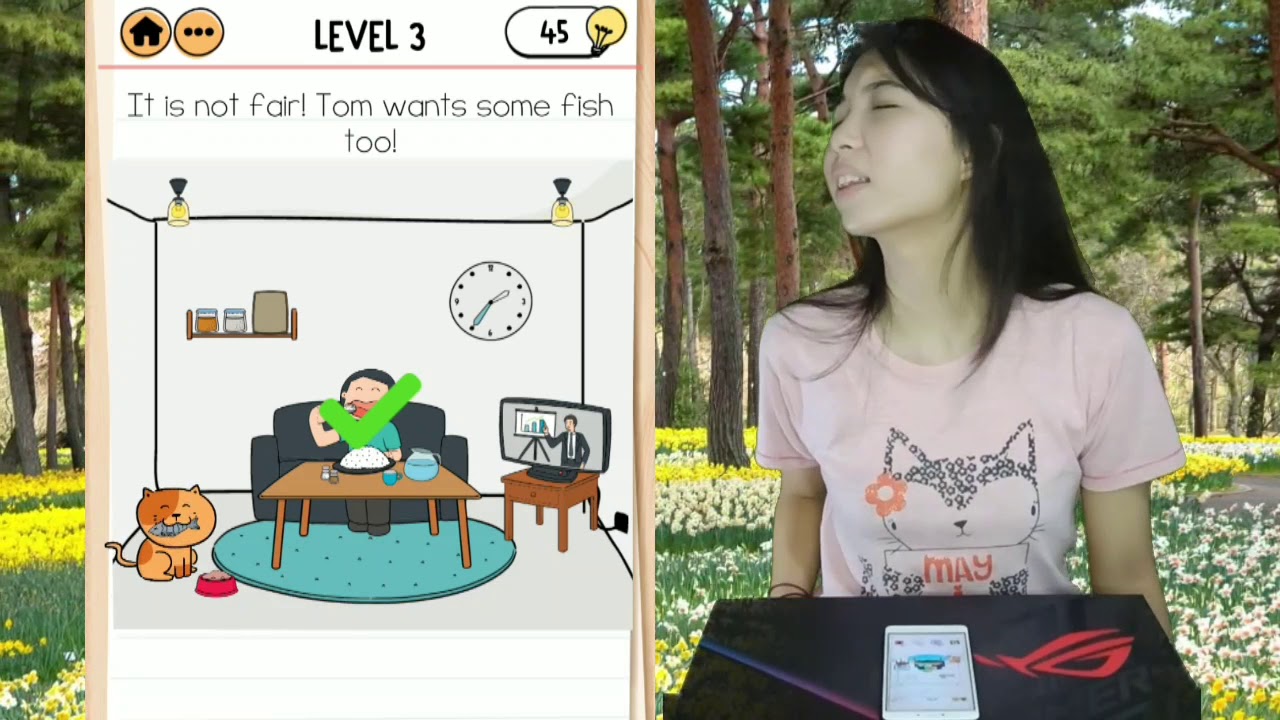 Brain Test 2 Tom's Adventure Level 3 It is not fair Tom wants some fish too