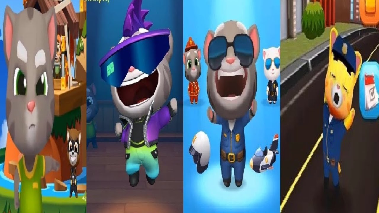 TALKING TOM GOLD RUN 1 VS TALKING TOM GOLD RUN 2 TOM VS SPLASH FORCE VS Pet runner  Cat run games