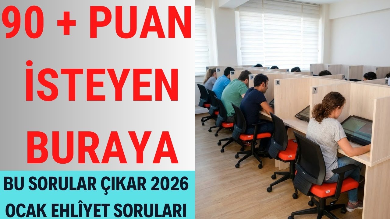 2026 EHLİYET SINAV SORULARI / EHLİYET ÇIKMIŞ OCAK SORULARI / FULL ÇÖZÜMLÜ EHLİYET SINAV SORULARI