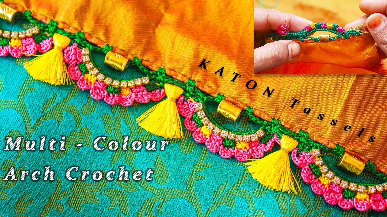 Multi Color Arch Crochet | No Cut and Join | Must Known Crochet Technique  | KATON Tassels