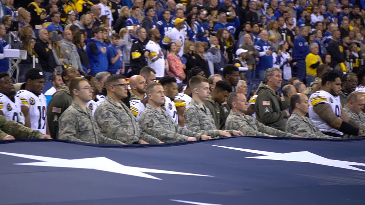 Challenger Flies at NFL Game Between Colts & Steelers - Salute to Service - Nov. 12, 2017