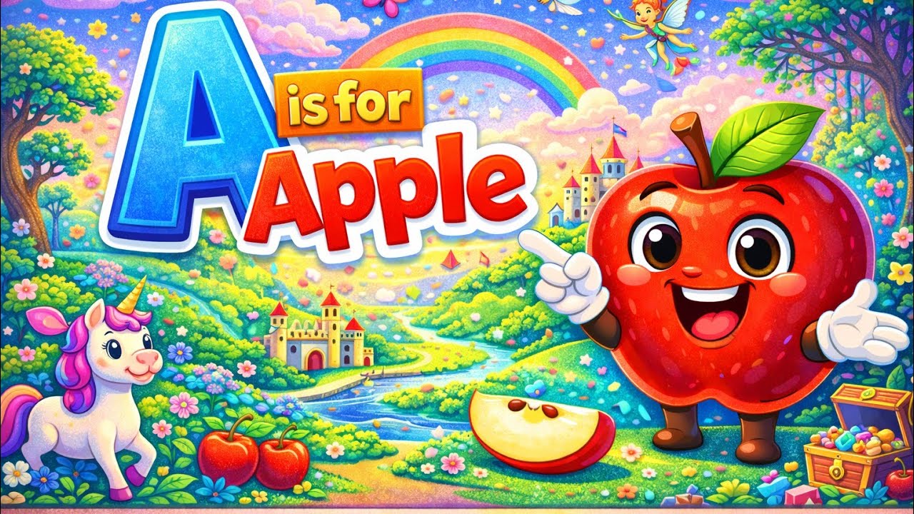 A for Apple 🍎 | अ से अनार | ABCD Alphabet | Phonics Song for Kid's