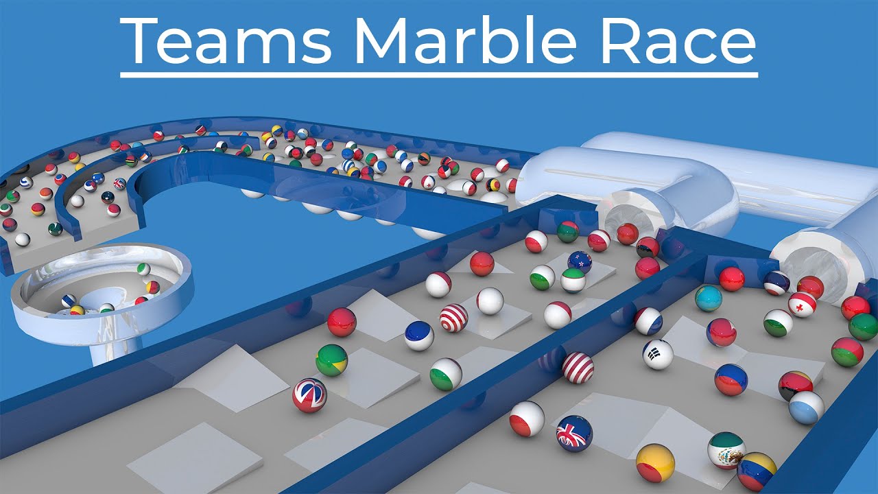 Teams Marble Race 3D Countryballs | 120 Countries | World Tournament