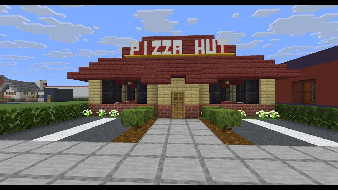 Making pizza hut in minecraft