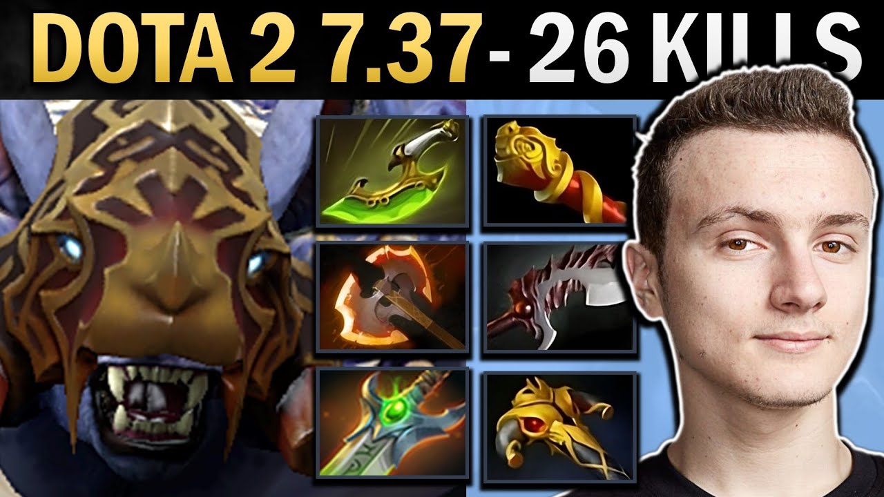 Ursa Gameplay Miracle with 26 Kills and Battlefury - Dota 2 7.37