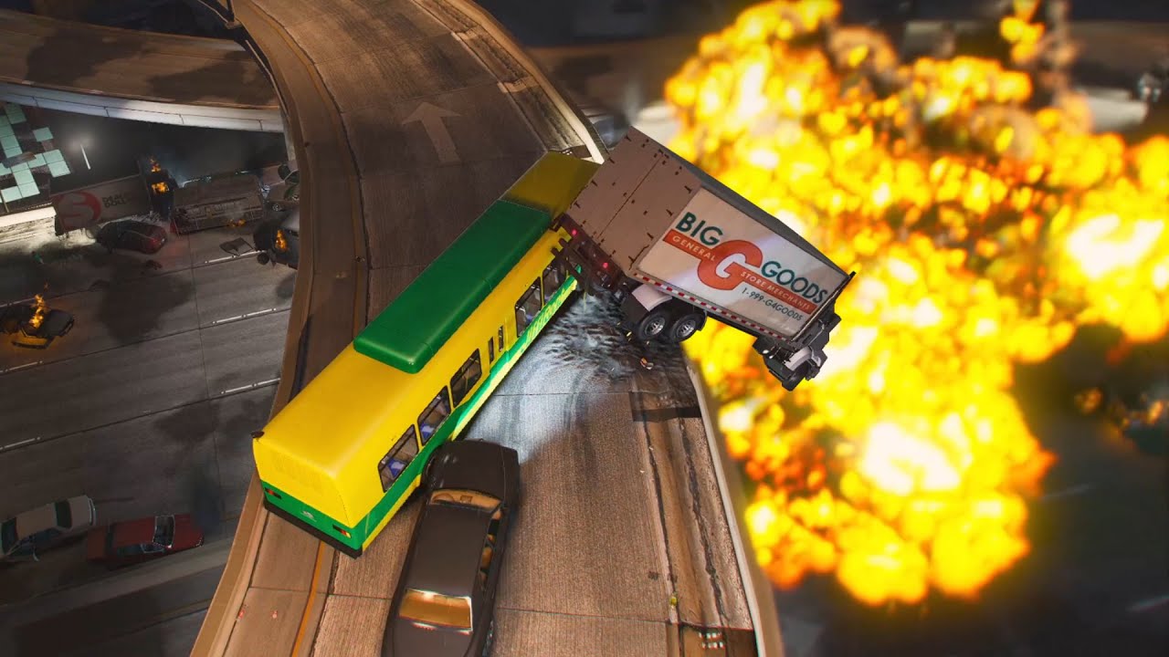 1 Hour of NPCs DRIVING OFF AN OVERPASS! Grand Theft Auto V