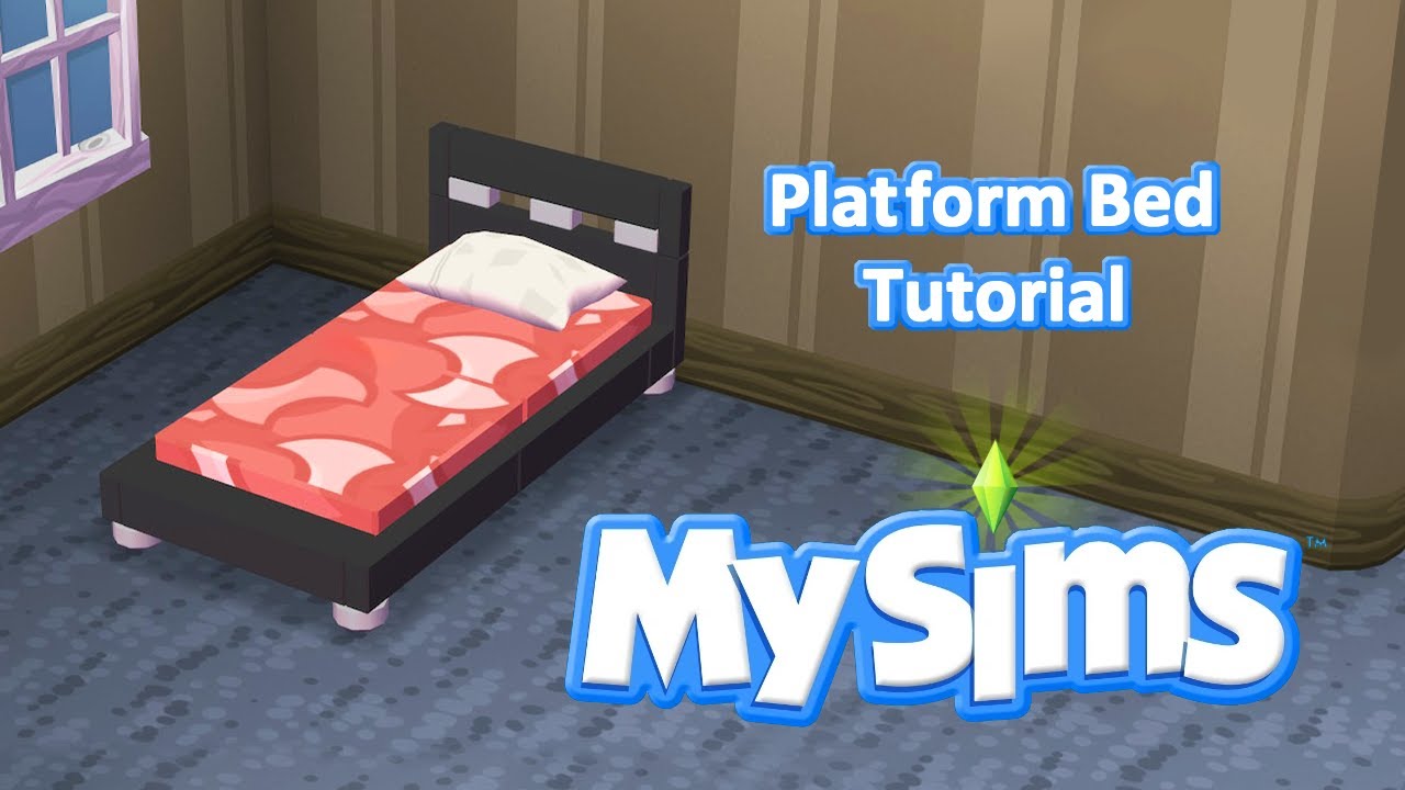 MySims Furniture Tutorial - Modern Platform Bed (easy)