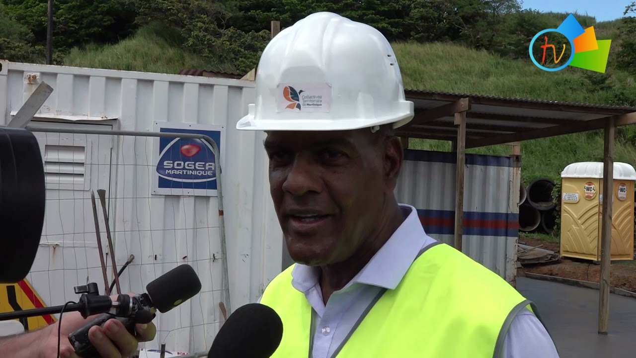 Travaux définitifs d'eaux potable à ségineau : visite de Serge LETCHIMY