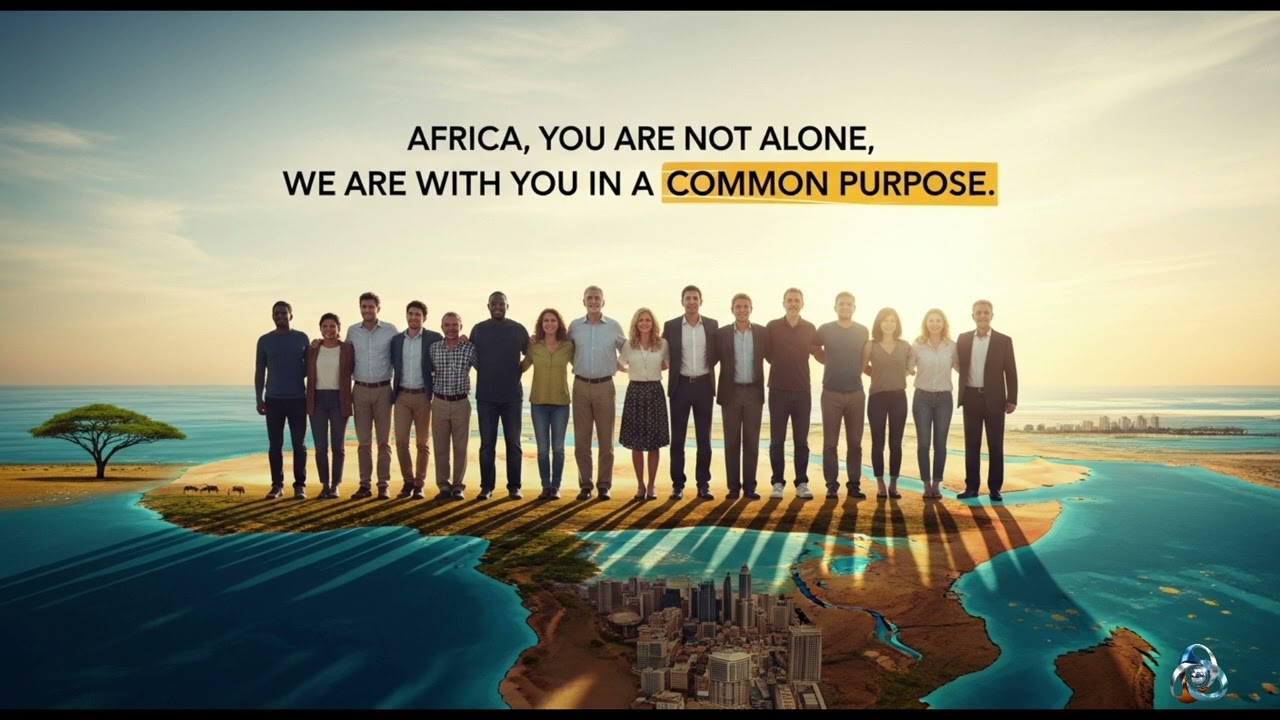 ÁFRICA VOCÊ NÃO ESTÁ SÓ,  NÓS ESTAMOS COM VOCÊS UNIDOS EM UM PROPÓSITO COMUM. 