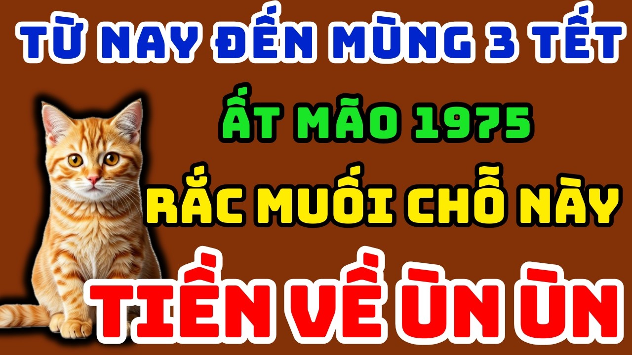 Ất Mão 1975 từ Nay đến mùng 3 Tết Lén Rắc Muối 7 Chỗ Này, Vượng Tài Vượng Lộc Cuộc Sống An Nhàn