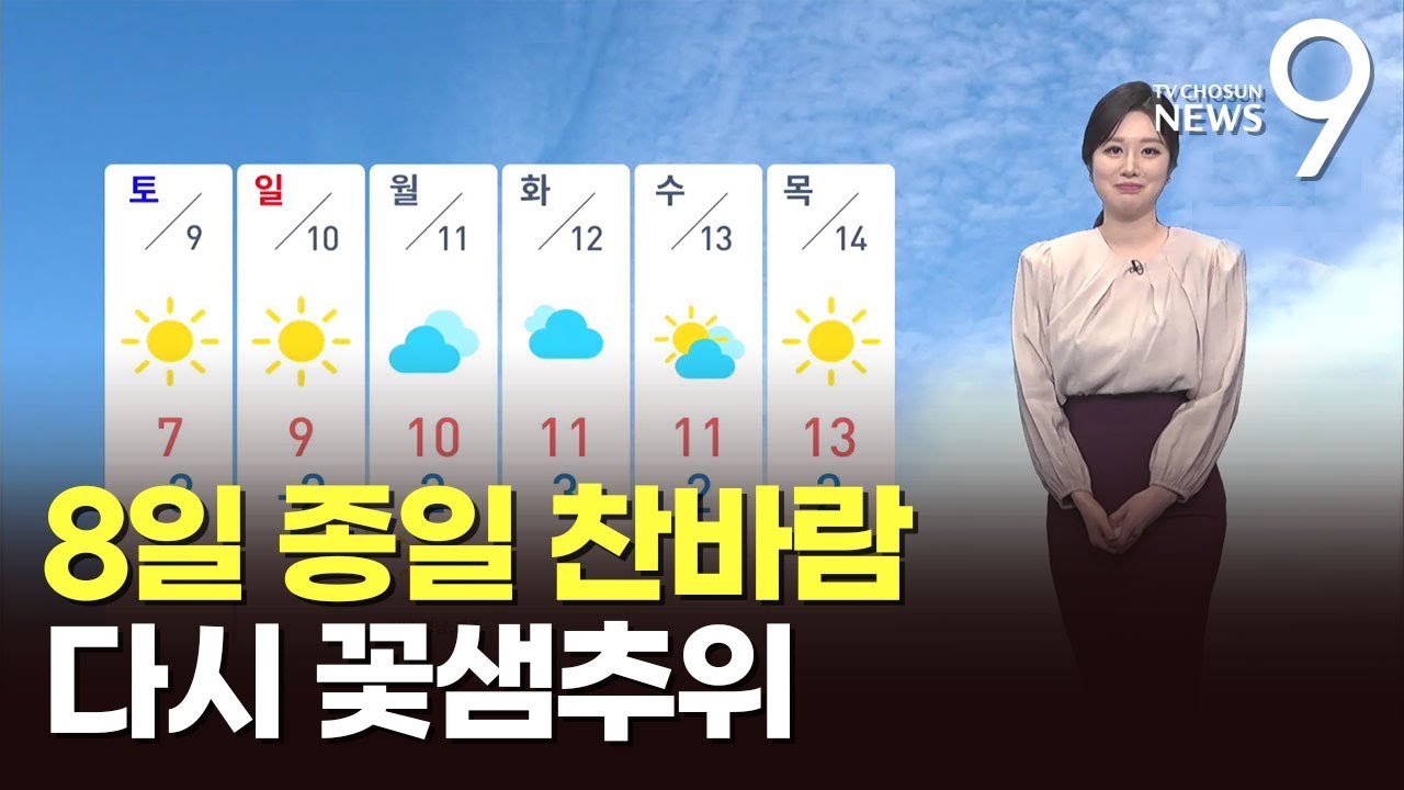 [날씨] 8일 종일 찬바람…다시 꽃샘추위