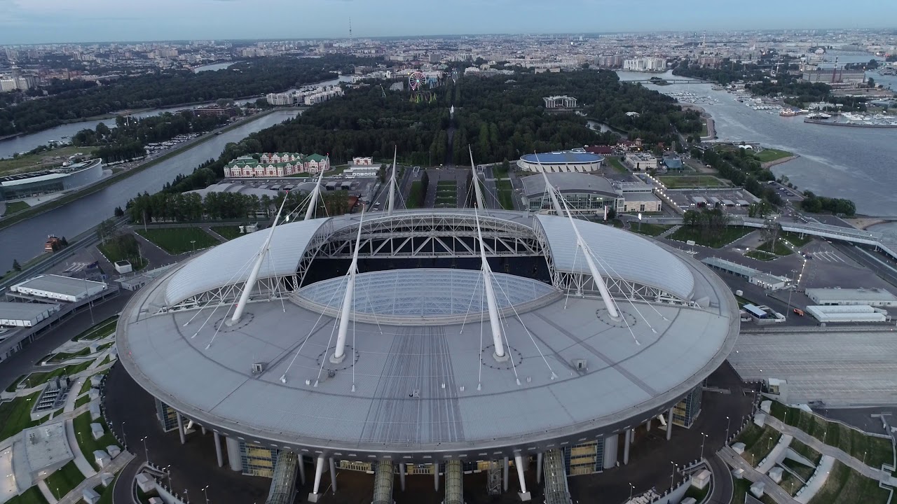 4К drone - стадион Санкт-Петербург, ЗСД, Лахта Центр без монтажа :)
